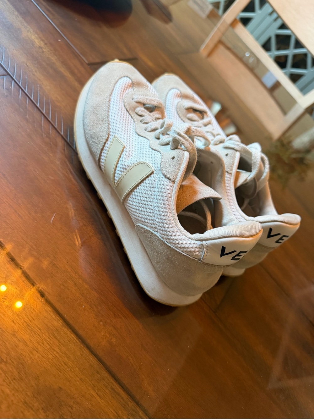 Veja Women White and Beige Sneakers